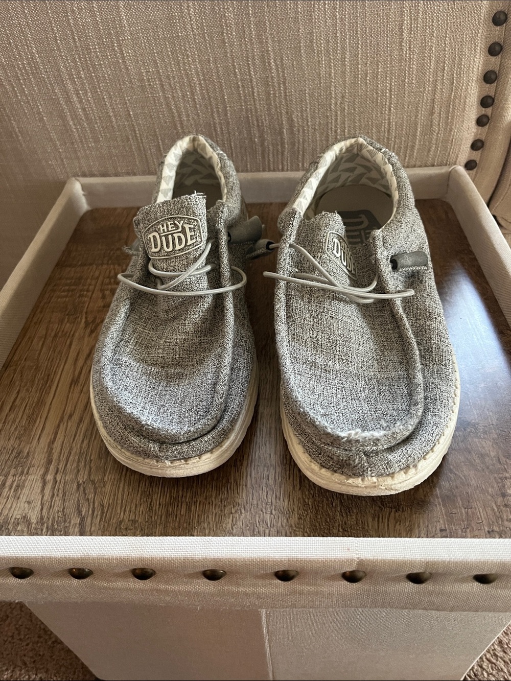 Hey Dude Casual Slip-On Shoes in Light Gray